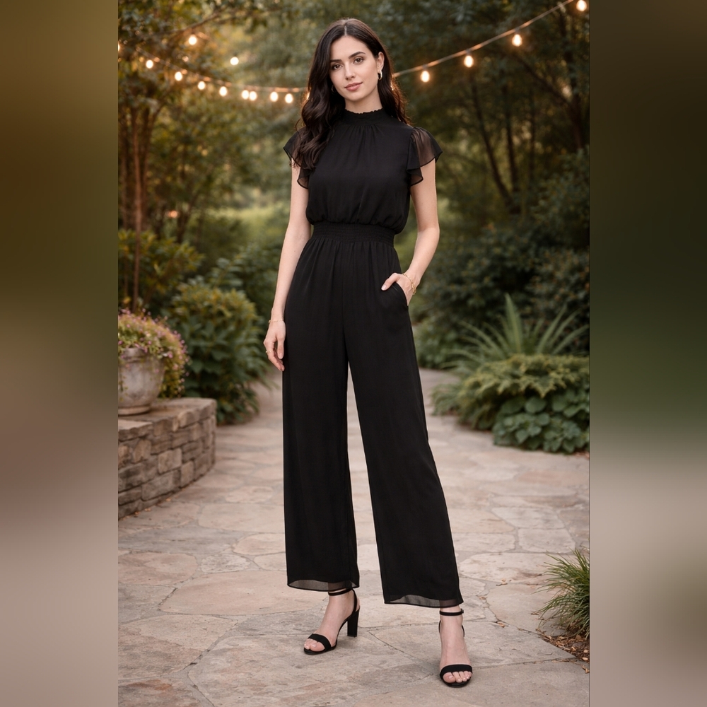 Sam and Jess XL Woman Elegant Black Jumpsuit